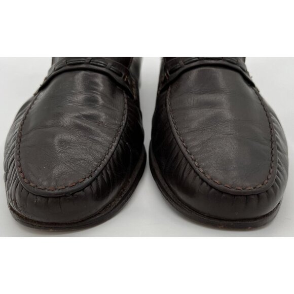 Vintage Florsheim Royal Imperial 11E Vintage Cordovan Yuma Brown Leather Loafers main image 5